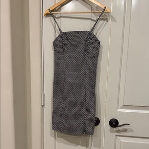 Elegant Black and White Patterned Dress